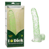 Naughty Bits® I Leaf Dick™ Glow-In-The-Dark Weed Leaf Dildo