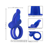 Couples Enhancers Silicone Rechargeable Dual Pleaser Enhancer - Blue