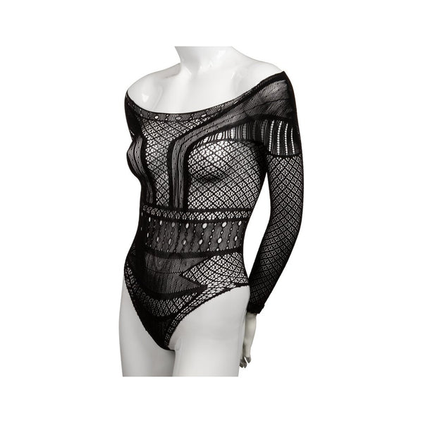 Scandal Plus Size Off the Shoulder Body Suit - Black
