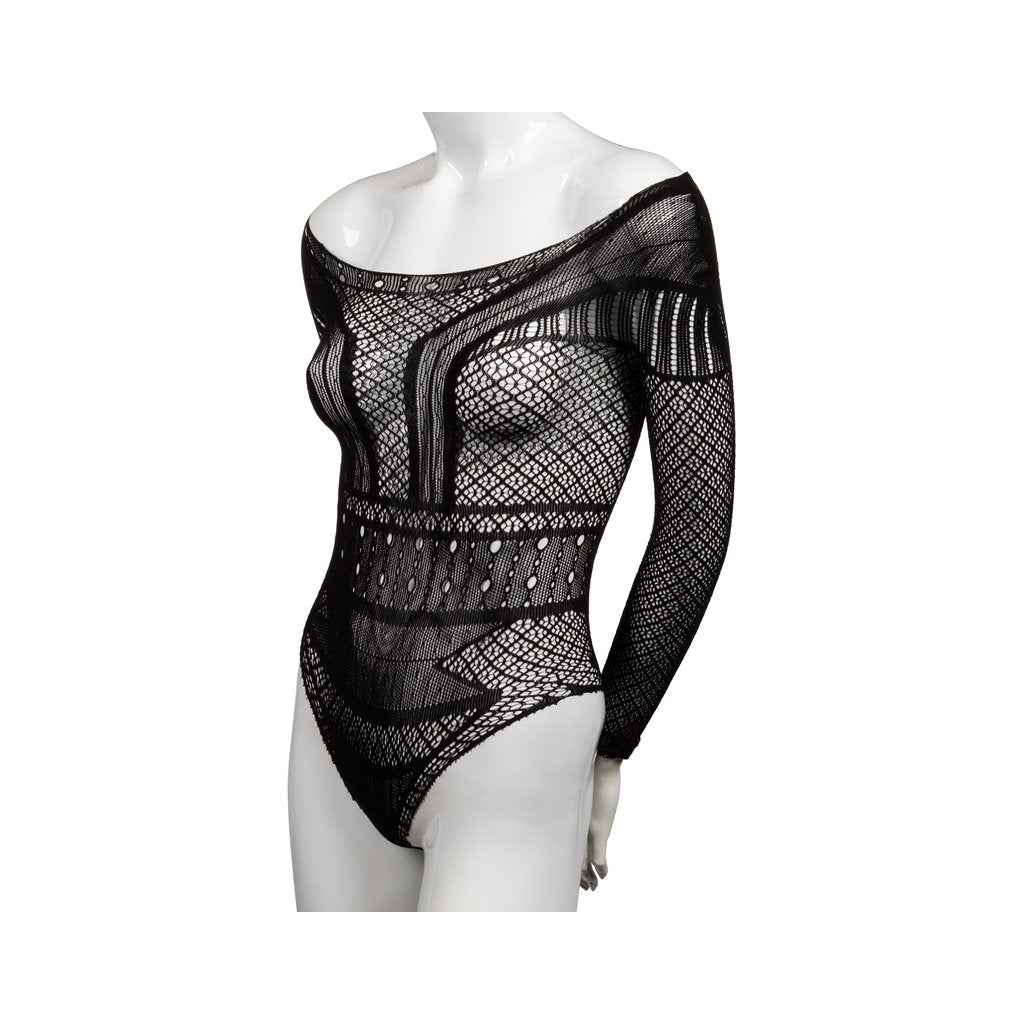 Scandal Plus Size Off the Shoulder Body Suit - Black