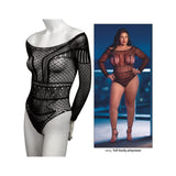 Scandal Plus Size Off the Shoulder Body Suit - Black
