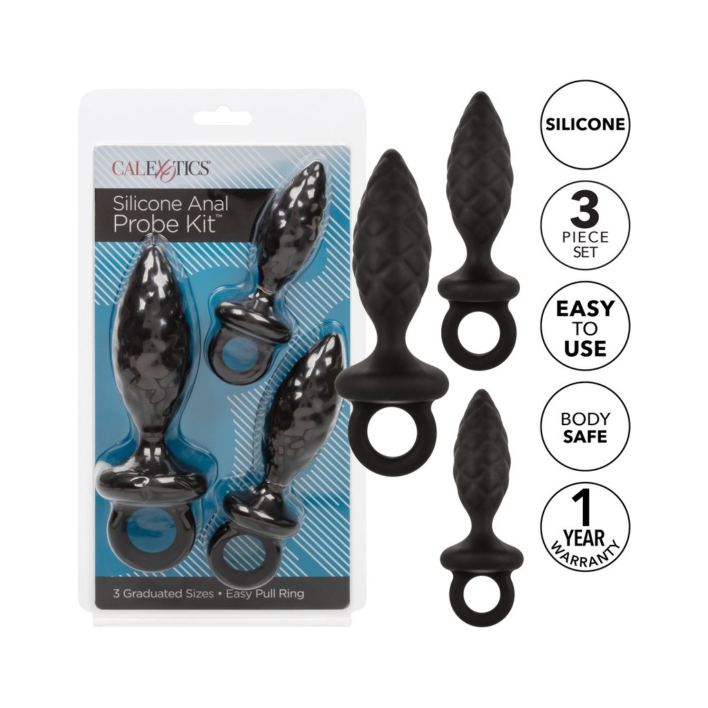 Silicone Anal Probe Kit - Black The Love Store Online Silicone Anal Probe Kit - Black The Love Store Online