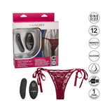 Remote Control Lace Thong Set - Burgundy