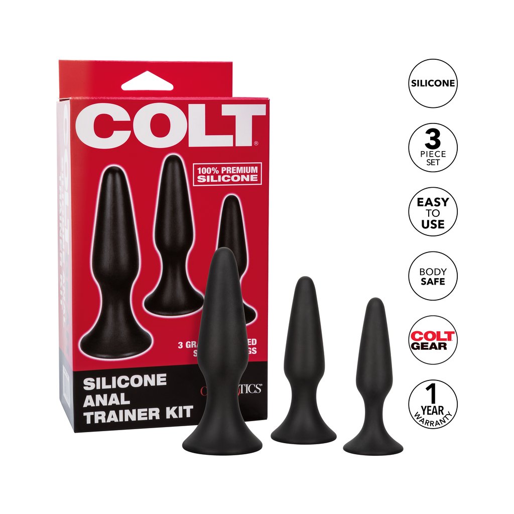 COLT Silicone Anal Trainer Kit - Black The Love Store Online COLT Silicone Anal Trainer Kit - Black The Love Store Online