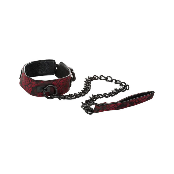 Scandal Collar with Leash - Red