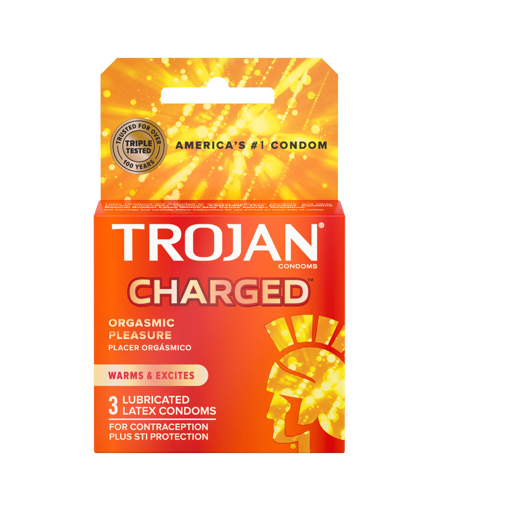 Trojan Charged Condoms - 3 Pack