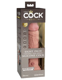 8" Vibrating Silicone Dual Density Cock