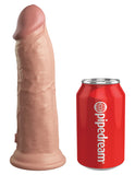 8" Vibrating Silicone Dual Density Cock